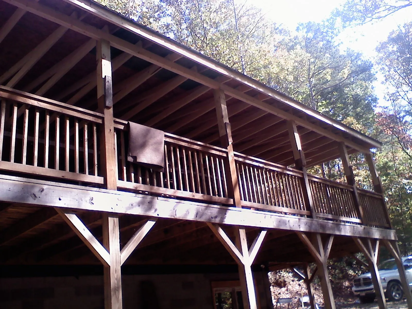 Timber framing under a new elevated porch and deck — Roof Leak Repair in Richlands by Roofing Brothers